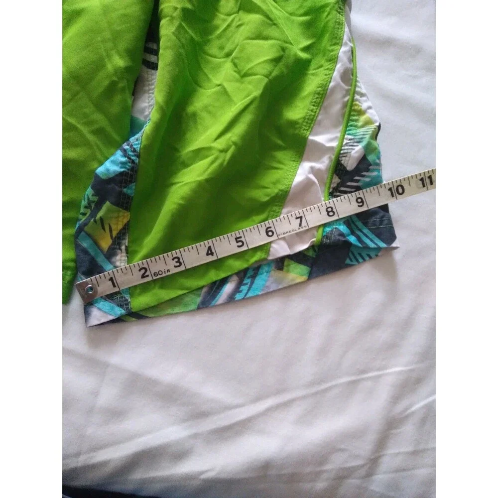 ZeroXposur Boys M 10 12 Swim Trunks Surf Board Shorts Skater Emerald Green Loud